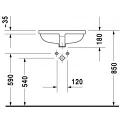 Duravit Starck 3 Tezgah Altı Lavabo