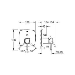 Grohe Grandera Ankastre Banyo Bataryası 2 Çıkışlı