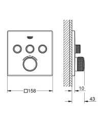 Grohe Smartcontrol Termostatik Ankastre Banyo Duş Bataryası