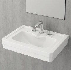 Bocchi Verona 61 Cm Üç Delikli Lavabo (Parlak Beyaz)