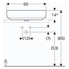 Geberit Variform Dikdörtgen Çanak Lavabo