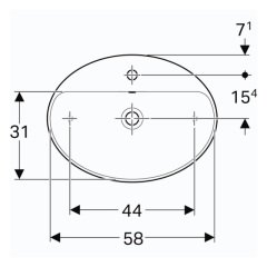 Geberit Variform Çanak Lavabo B6 (Batarya Banklı)