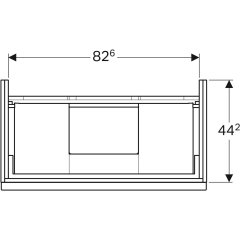 Geberit Icon Lavabo Dolabı (Çift Çekmeceli)