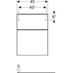 Geberit Smyle Square Alt Dolap (Çift Çekmeceli)