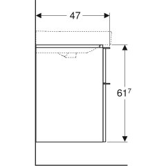 Geberit Smyle Square Lavabo Dolabı (Çift Çekmeceli)