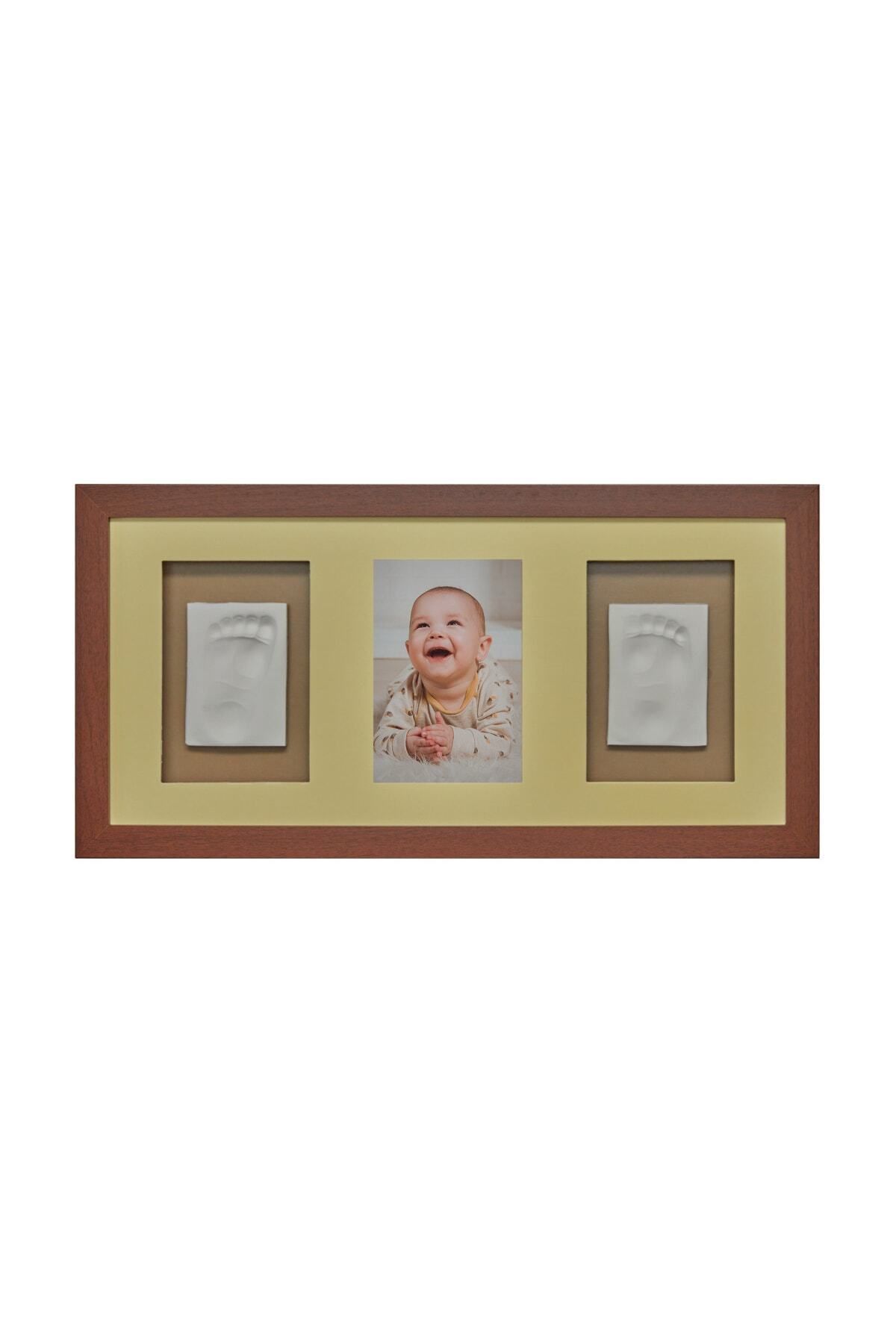 Baby Memory Prints Üçlü Çerçeve Frame Ceviz