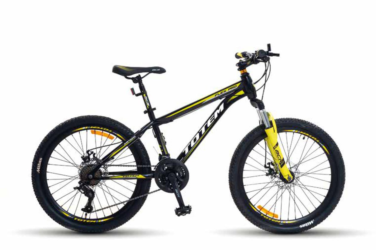 Totem Flex Pro Xr400 24 Jant Stabil Çelik Kadro Mtb 21 Vites L-Twoo A2 Serisi Bisiklet Sarı