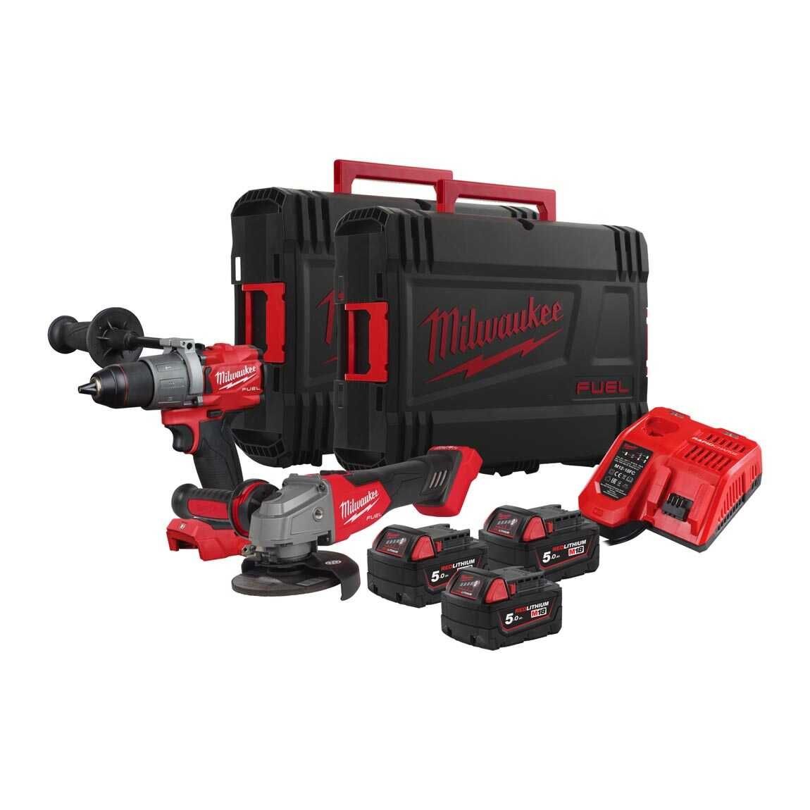 Milwaukee M18 FPP2Y2-503X M18 FUEL Darbeli Matkap ve 125 mm Taşlama İkili Set