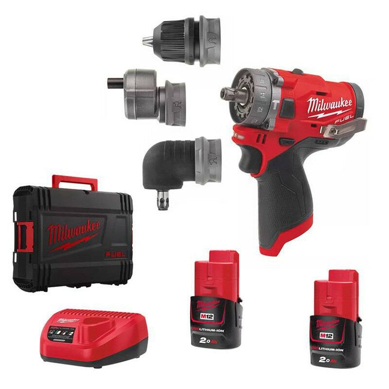 Milwaukee M12 FPDXKIT-202X Değişken Mandrenli Kompakt Darbeli Matkap & Vidalama