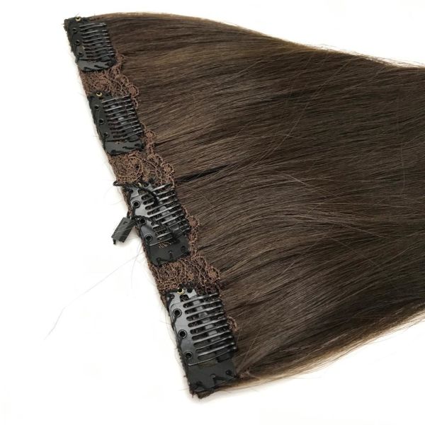 Tek Parça 4 Tokalı Çıt Çıt Saç #4.1 Dark Ash Brown