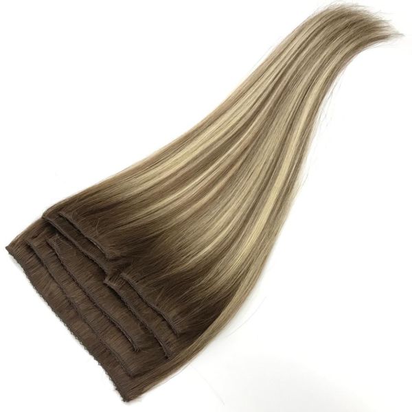 7 Parça Çıt Çıt Saç #6A-8A-613 California Blonde Ombre & Röfle