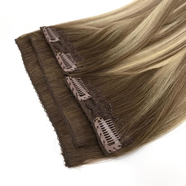 4 Parça Çıt Çıt Saç #6A-8A-613 California Blonde Ombre & Röfle