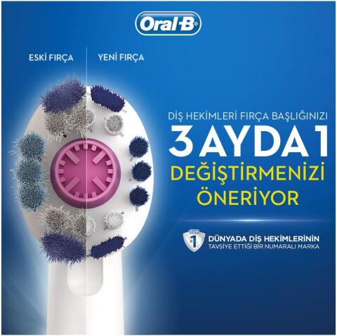 Oral-B EB18-4 3D White 4'lü 2 Adet Diş Fırçası Yedek Başlığı