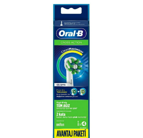 Oral-B Cross Action 4'lü Diş Fırçası Yedek Başlığı