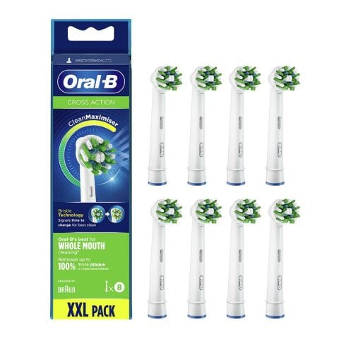 Oral-B Cross Action Cleanmaximizer Teknolojili Diş Fırçası Yedek Başlığı 8'li