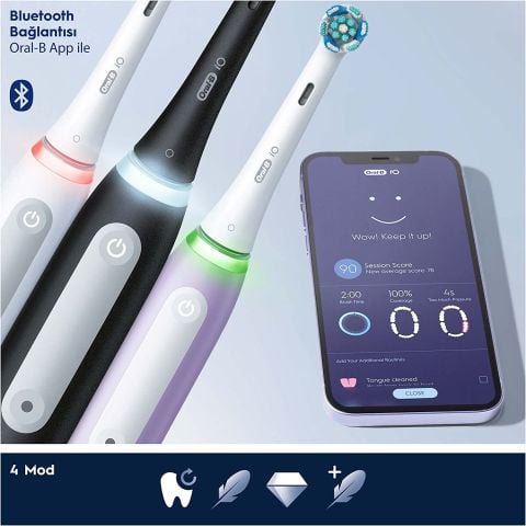 Oral-B iO 4 Eflatun Şarjlı Diş Fırçası