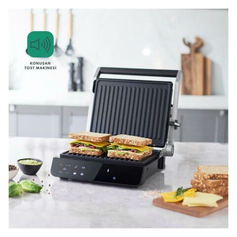 Homend Grilliant 1343H 2000 W Konuşan Tost Makinesi