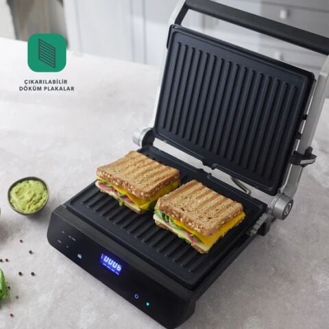 Homend Grilliant 1343H 2000 W Konuşan Tost Makinesi