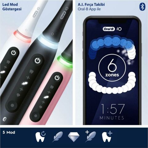 Oral-B İO 5 2'li Şarjlı Diş Fırçası Seti