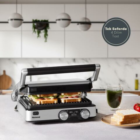 Homend Grilliant 1340H Inox Tost Makinesi