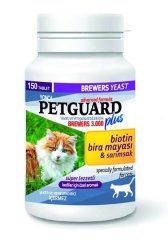 Petguard Kediler İçin Biotin ve Sarımsaklı Bira Mayası Tableti 150 Adet