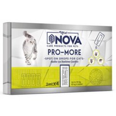 Nova Kediler İçin (1-10 Kg) Deri ve Tüy Bakımı Ense Damlası 4x2 ml