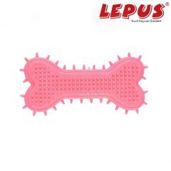 Lepus Ağız ve Diş Sağlığı İçin Büyük Kemik Köpek Oyuncağı Pembe 13x7h cm