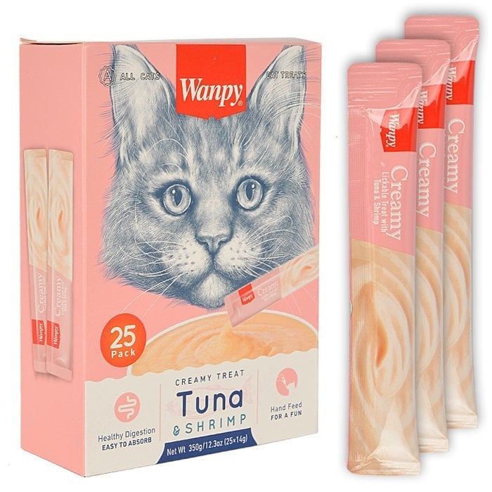 Wanpy Ton Balığı Ve Karidesli Sıvı Kedi Ödülü 25x14 Gr