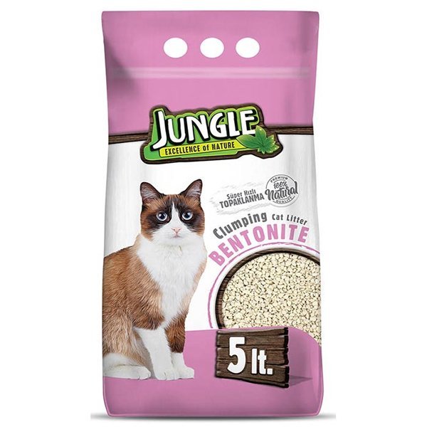 Jungle Natural Kokusuz İnce Taneli Bentonit Topaklanan Kedi Kumu 5 Lt