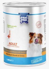 Pawpaw Sığır Etli Soslu Yetişkin Köpek Konservesi 400 Gr