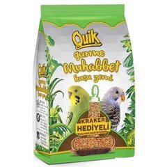 Quik Gurme Muhabbet Kuşu Yemi 500 Gr Kraker Hediyeli