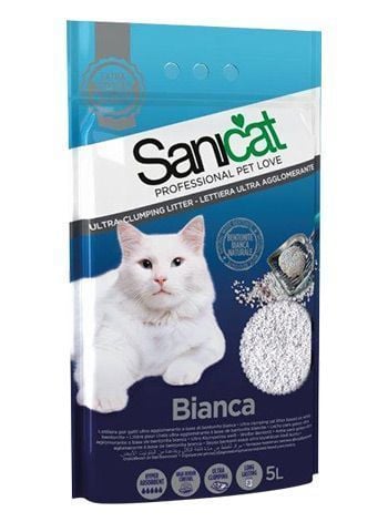 Sanicat Bianca Bentonit Ultra Topaklaşan Kedi Kumu 5 lt