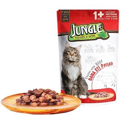 Jungle Dana Etli Pouch Yetişkin Kedi Konservesi 85 Gr