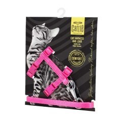 Doggie Kedi Göğüs & Gezdirme Takımı Pembe 1x25-40 Cm