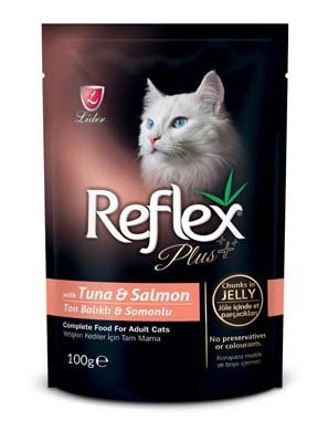 Reflex Plus Tuna Balıklı Ve Somonlu Pouch Yetişkin Kedi Konservesi 100 Gr
