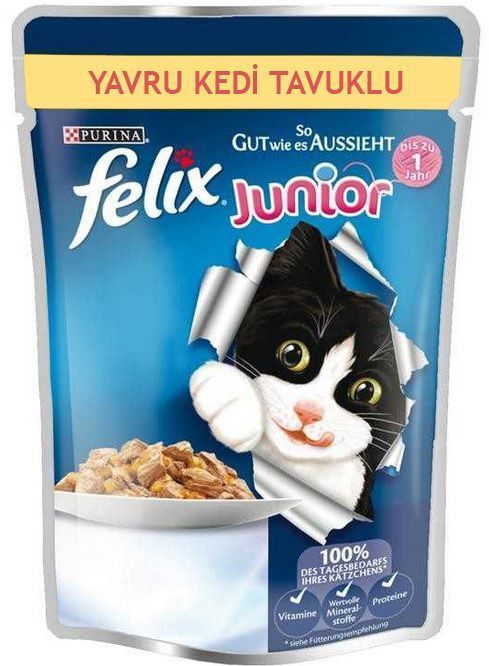 Felix Junior Tavuklu Yavru Kedi Konservesi 100 Gr