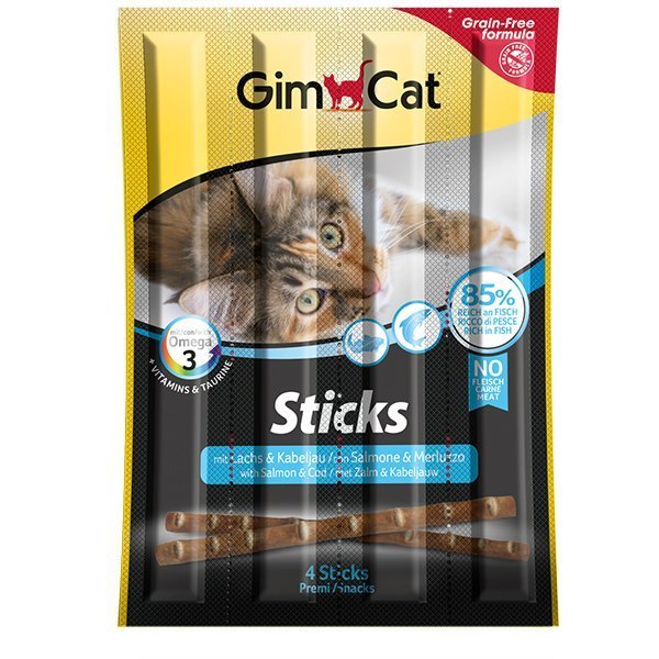 Gimcat Kedi Ödül Çubuğu Sticks Somon Morina 20gr