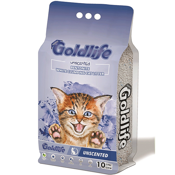 GoldLife Naturel Kokusuz Topaklanan Bentonit Kalın Taneli Kedi Kumu 10 Lt