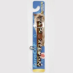 Eurocat Kedi Boyun Tasması Yeşil Leopar Desenli 10mm/28 Cm