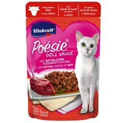 Vitakraft Poesie Sos İçerisinde Sığır Etli Yetişkin Kedi Konservesi 85 Gr