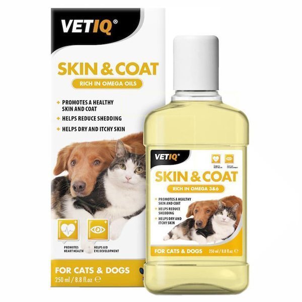 MC VetIQ Skin Coat Kedi Ve Köpek Omega 3 Ve 6 Besin Takviyesi 250 Ml