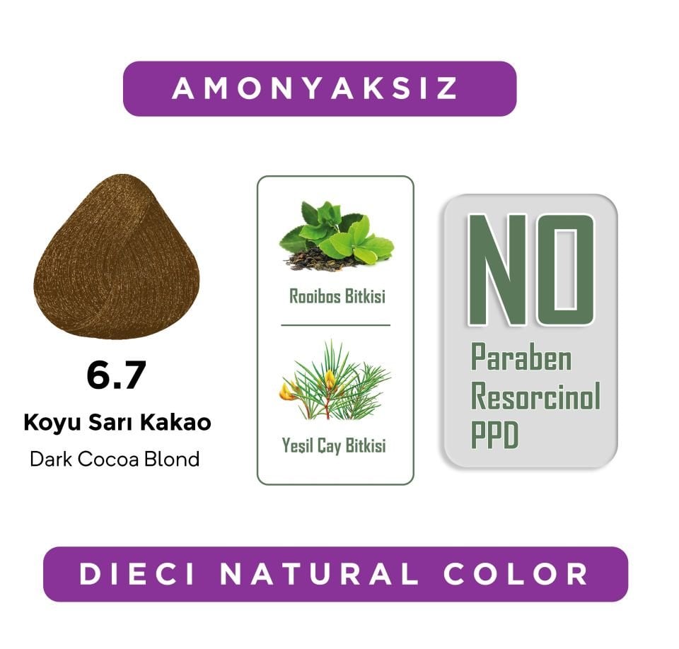 DIECI AMONYAKSIZ  BOYA 6.7 KOYU SARI KAKAO