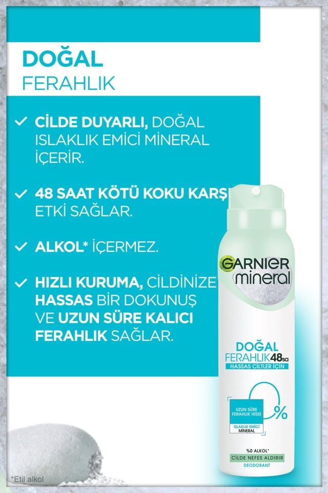 GARNIER DEO 150ML MINERAL DOĞAL FERAHLIK