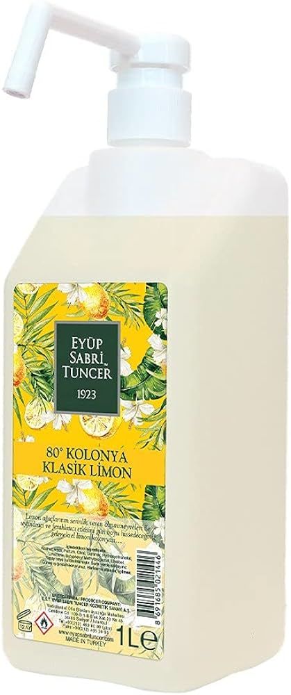 EST Kolonya 1000 ml Limon Beyaz Süzgeçli