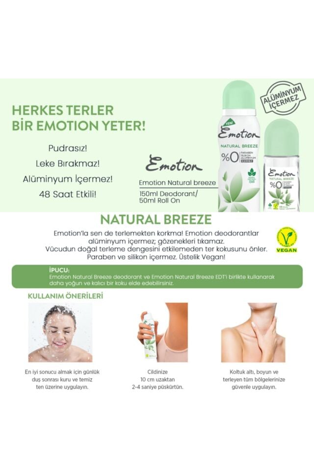 EMOTİON ROLL-ON 50 ML NATURAL BREEZE