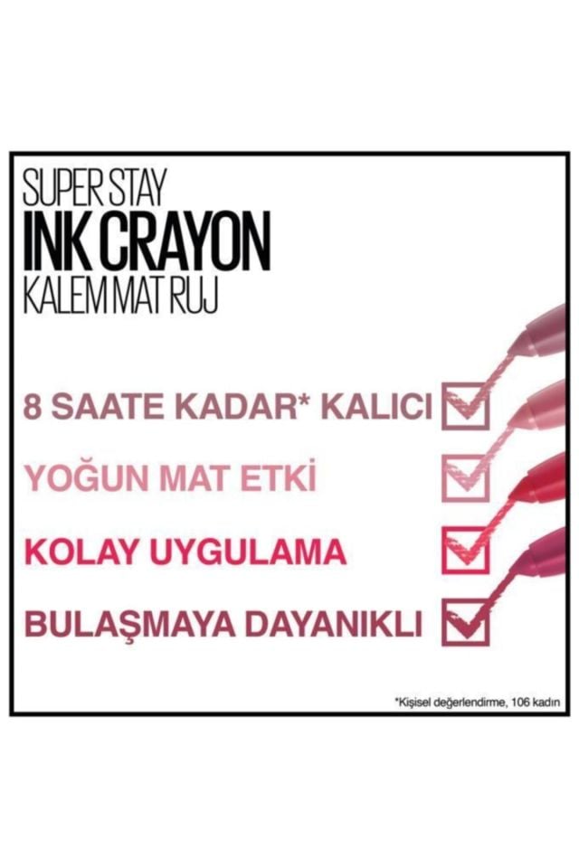 SUPER STAY INK CRAYON KALEM MAT RUJ-90