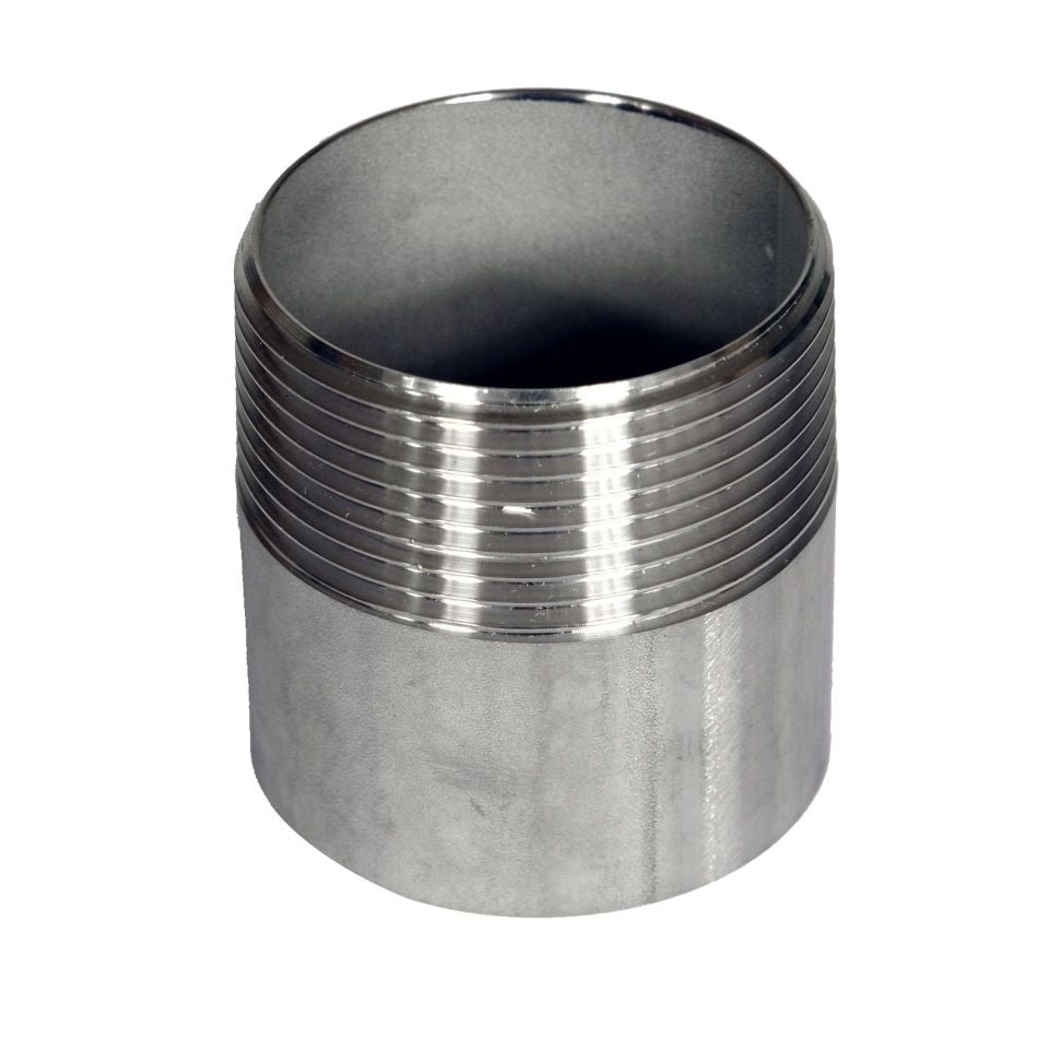 Paslanmaz Tek Taraflı Nipel 3/8'' AISI 304
