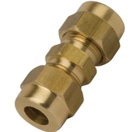 Sarı Pirinç Çift Taraf Yüsüklü Nipel 10mm X 10mm