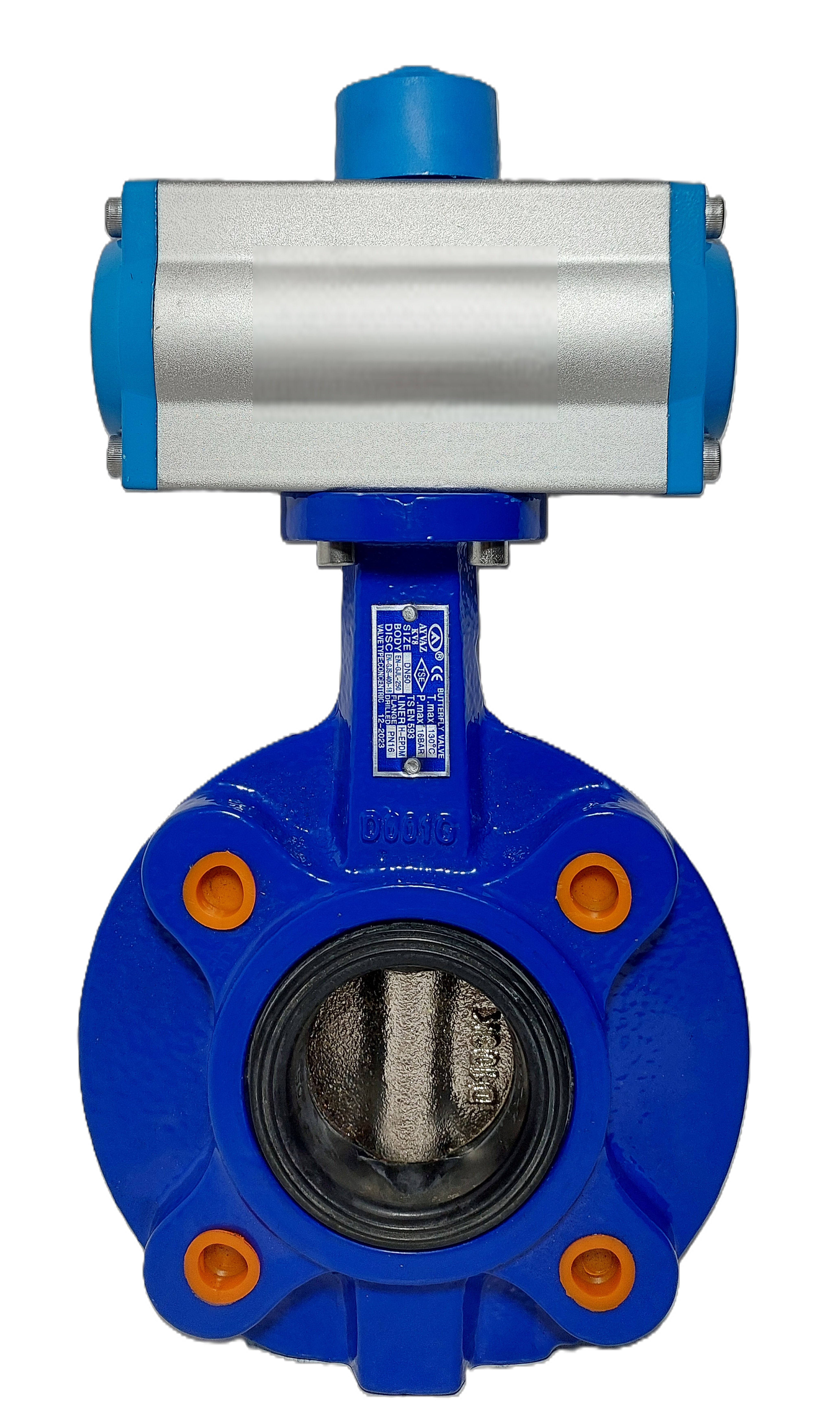 Ayvaz KV-8 Pnömatik Aktüatörlü Kelebek Vana DN50