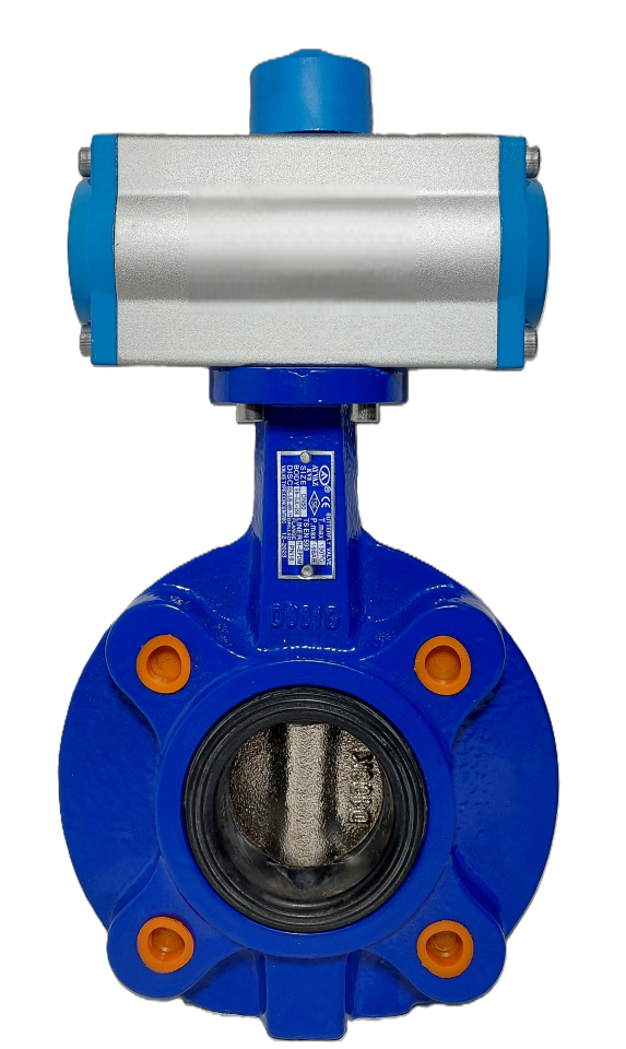 Pnömatik Aktüatörlü Ayvaz KV-8 Kelebek Vana DN300 PN16